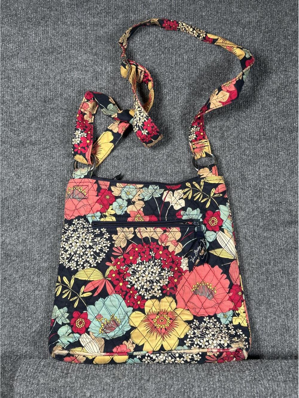 Vera Bradley Quilted Floral Crossbody Shoulder Bag Multicolor